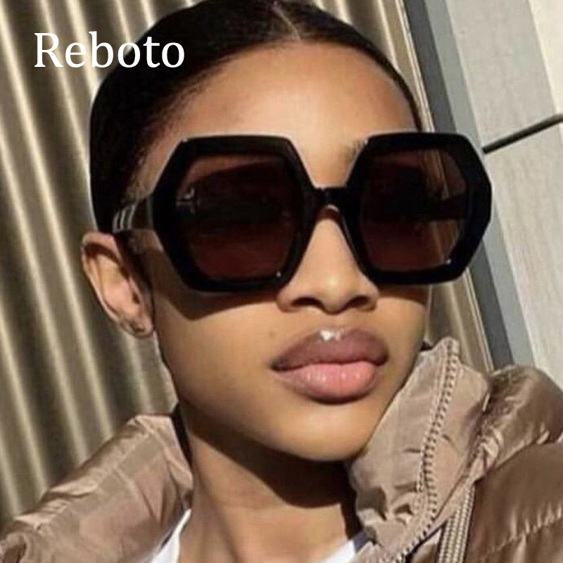 Lunettes de soleil carrées irrégulières pour femmes, surdimensionnées, polygone, luxe, nuances jaunes, élégantes, UV400