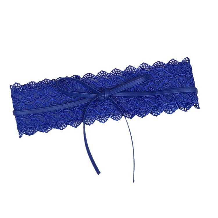 Ceinture en dentelle avec nœud pour femmes, Corset large, jupe pour robe de mariée, ceinture décorative