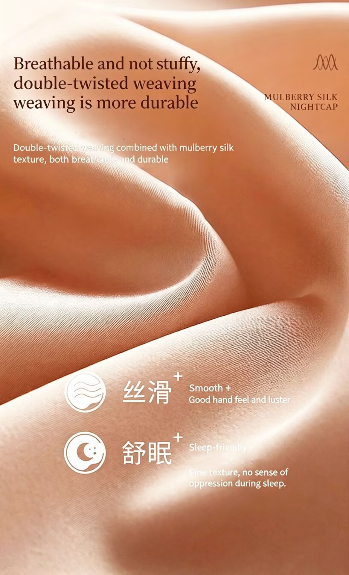 Bonnet de nuit en soie véritable 100% soie de mûrier, bonnet de douche pour femmes, bonnet de soin pour cheveux longs, bonnet de sommeil en soie véritable, bonnet de douche en soie pour la maison.