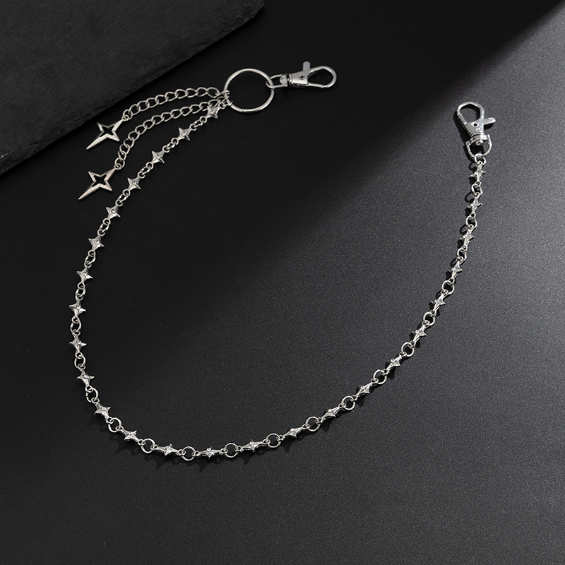 Pendentif chaîne vintage pour jean, porte-clés ceinture HipHop Goth pour hommes et femmes