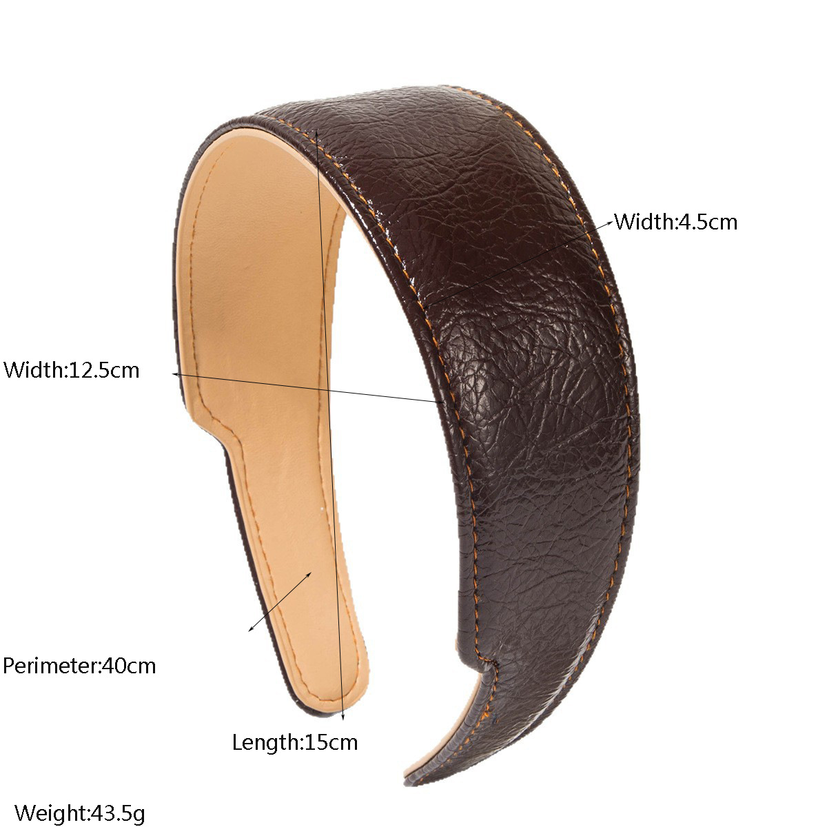 Serre-tête large en cuir élégant de style coréen pour femme, accessoire de mode polyvalent pour sorties décontractées