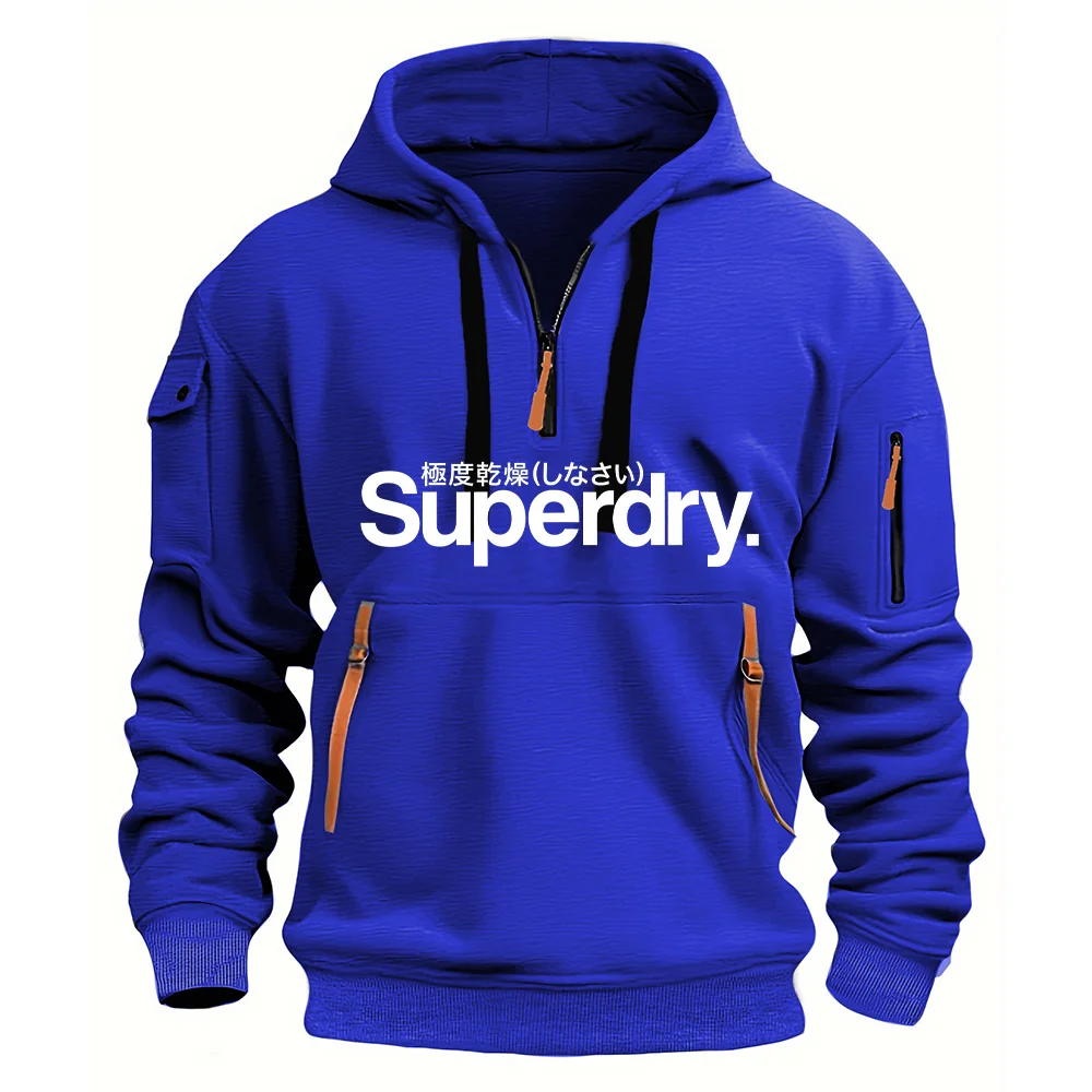 Sweat-shirt à capuche pour hommes, ample, à la mode, pour jogging en plein air et fitness, nouvelle collection automne et hiver 2025