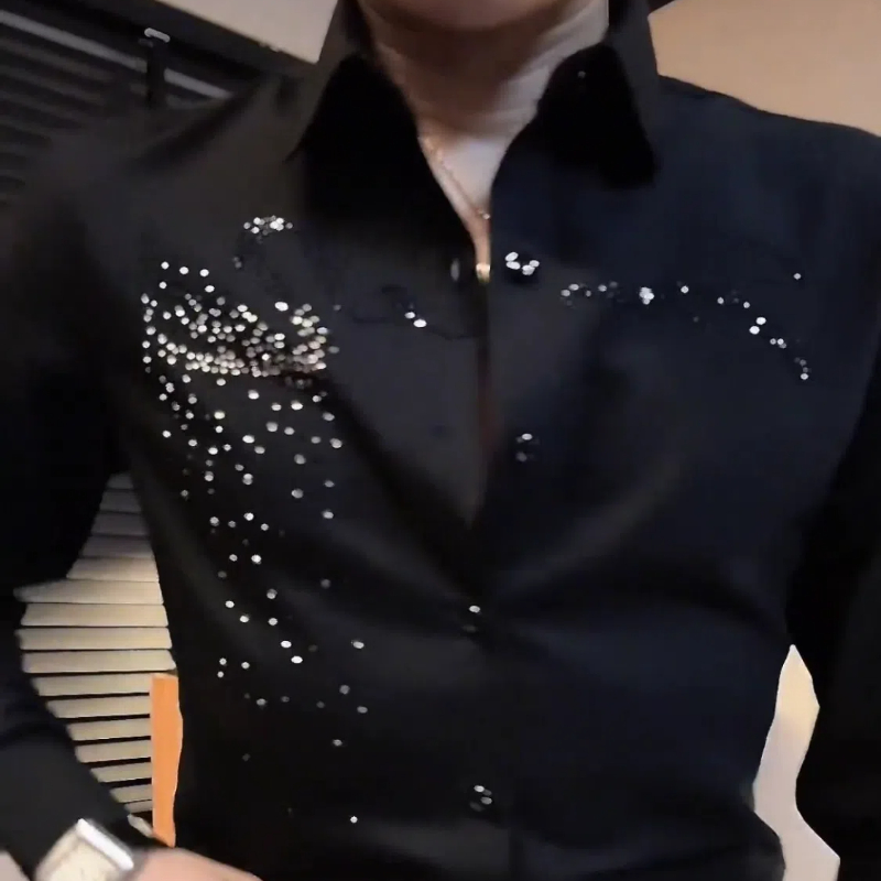 Printemps automne nouvelle mode chemises solides vêtements pour hommes décontracté ample tout Match col Polo Style coréen à manches longues Cardigan hauts