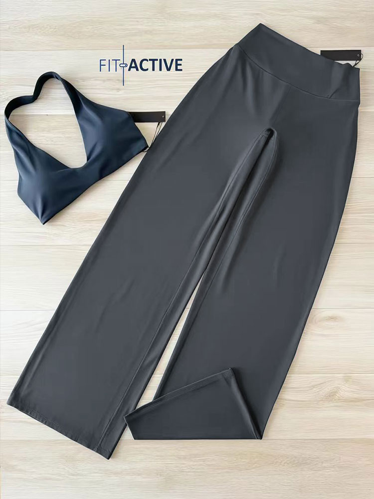 Pantalon de yoga taille mi-haute à jambe droite, pantalon large doux, sensation seconde peau, leggings de compression fitness, pantalon de sport pour Pilates et course à pied