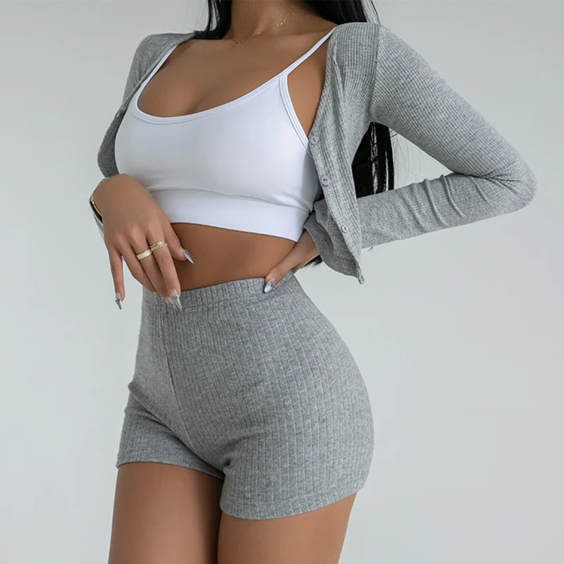 Shorts de sport taille haute en maille fine pour femme Faan, coupe trapèze, décontractés, moulants, pour la course, collection Printemps-Été 2026