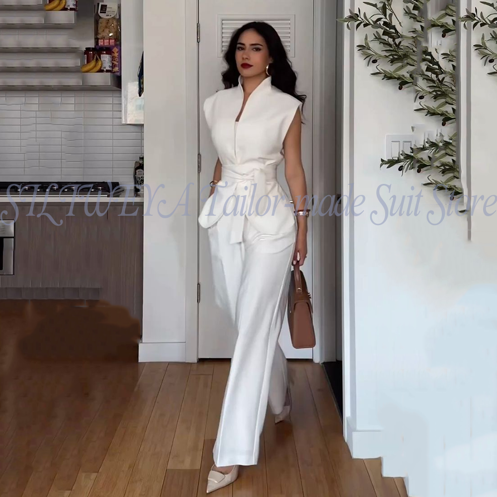 Costumes modernes pour femmes, pour mariage, affaires, mode, ensembles 2 pièces, ensembles élégants pour femmes, tenues à manches courtes, veste et pantalon personnalisés