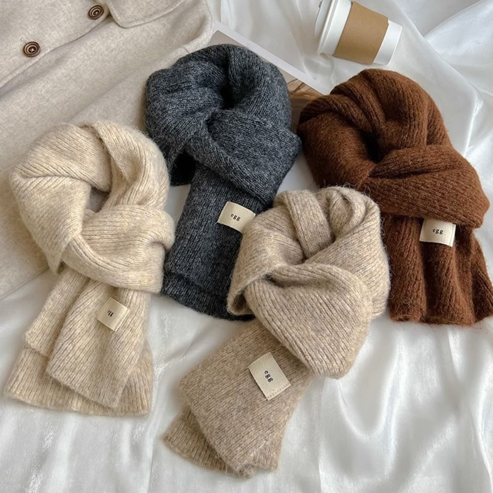 Élégant châle long en mohair moelleux, écharpe tricotée d'hiver, écharpes de style coréen, écharpes en laine, cape, écharpe d'automne et d'hiver.
