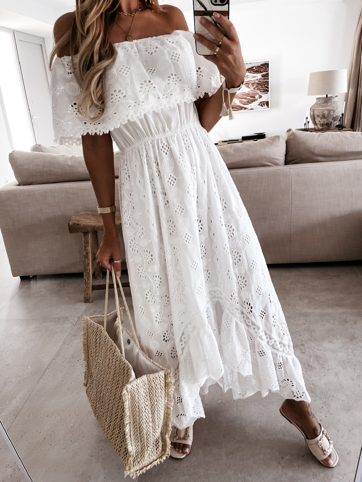Robe d'été blanche pour femmes, tendance, décontractée, vêtements de plage, Cover-up, tenues, style Boho, Hippie, Chic, longues, Maxi, élégante, fête, nouvelle collection 2025
