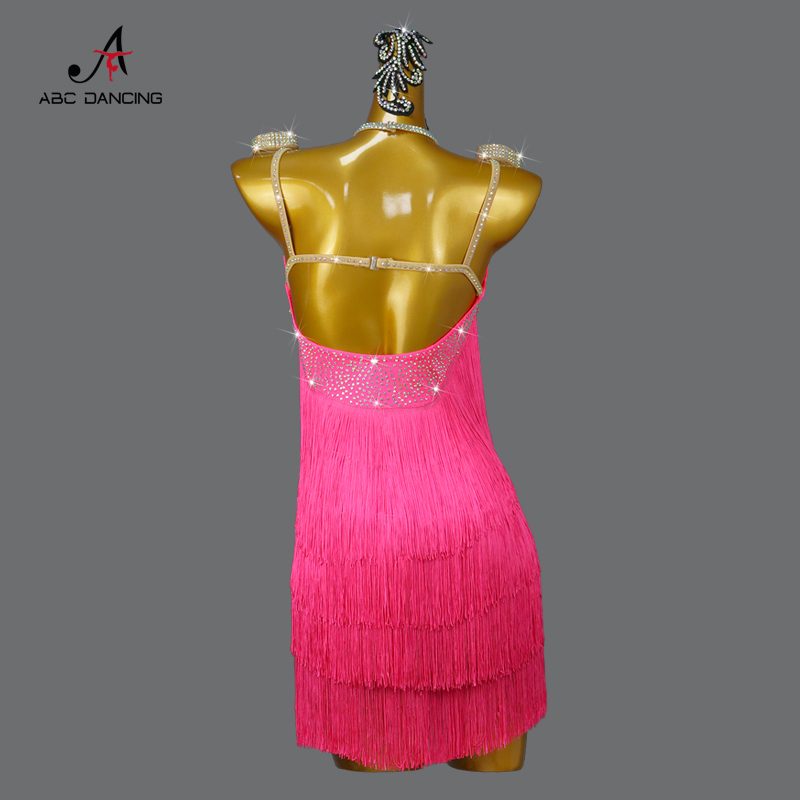 Robe de danse latine, jupes à franges, robes de soirée pour adultes, costumes de compétition sportive professionnelle, tenue de spectacle pour filles.