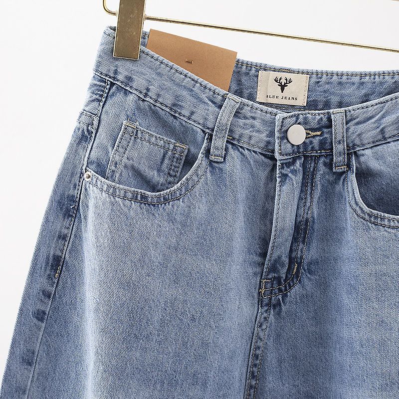 Jean en denim taille haute ample pour femme, style décontracté vintage, coupe baggy harem, pantalon fuselé extensible pour le quotidien, collection printemps