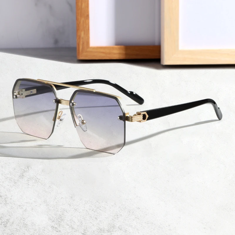 2025 mode luxe lunettes de soleil pour hommes femmes rétro extérieur UV400 nuances lunettes de soleil unisexe 8 couleurs classique demi-monture lunettes