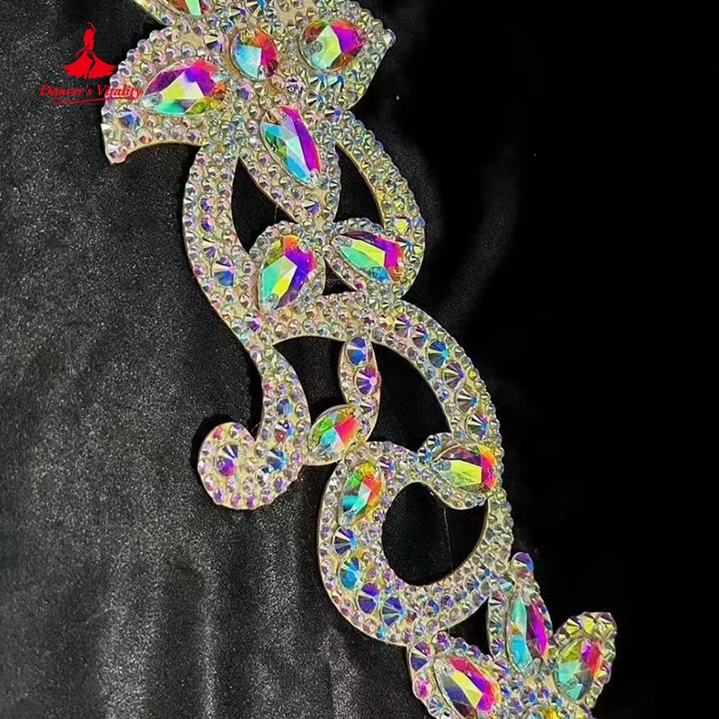 Ceinture de spectacle de danse du ventre pour femmes, ceintures avancées en pierres AB, accessoires de compétition de danse orientale