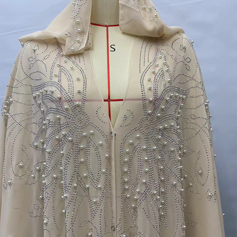 Moyen-Orient afrique chaud musulman longue Robe Vintage diamant perle épaule couverture à capuche cape Robe manches chauve-souris femmes Robe nouveau