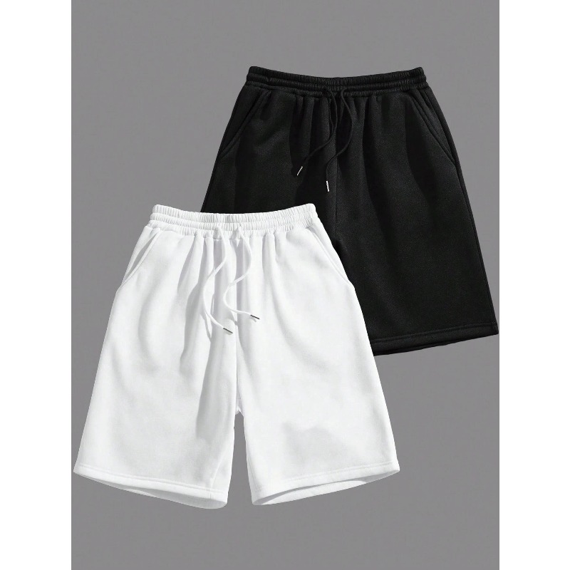 Shorts décontractés pour hommes, noir et blanc, tendance et polyvalents, style sportif. Nouveaux shorts d'été adaptés aux hommes et aux femmes