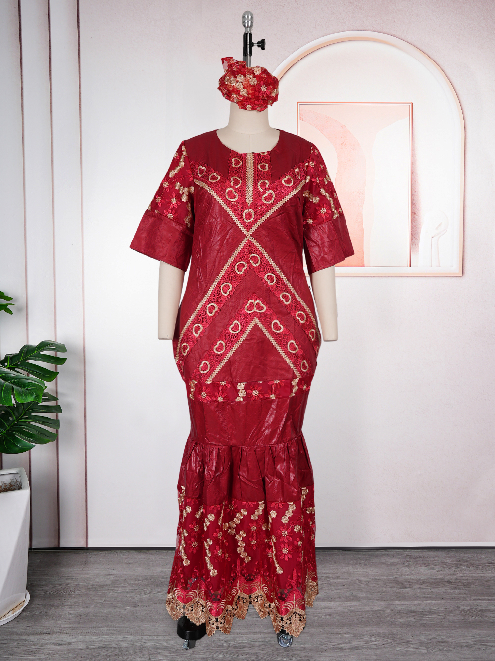 Robes longues de soirée africaines grande taille pour femmes 2026 – Nouvelle collection de robes de luxe brodées Bazin, tenues élégantes pour mariages musulmans et soirées