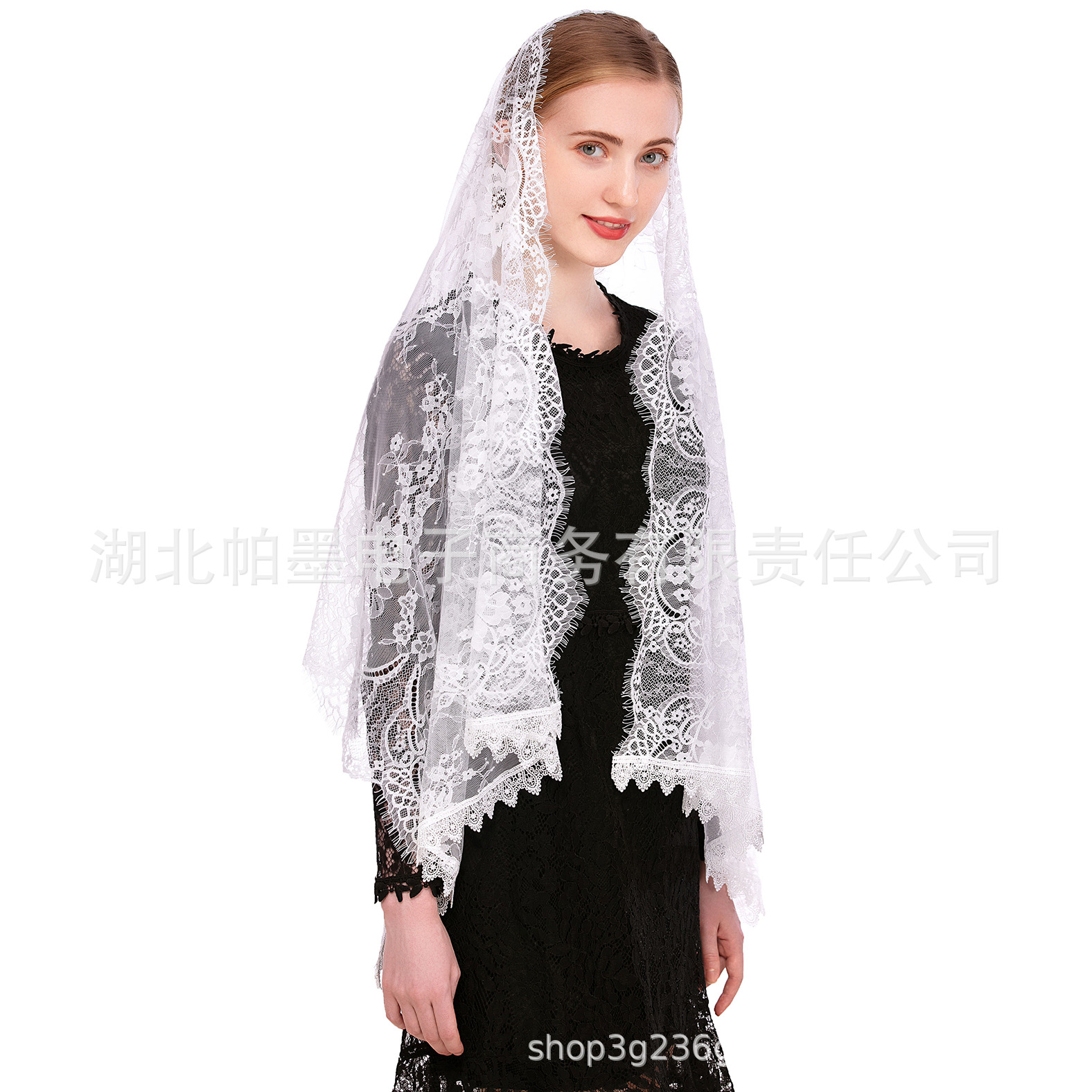 Voile mantille longue en dentelle, respirant, léger et doux pour mariage, cérémonie d'église, mariage musulman, Compatible avec le mariage