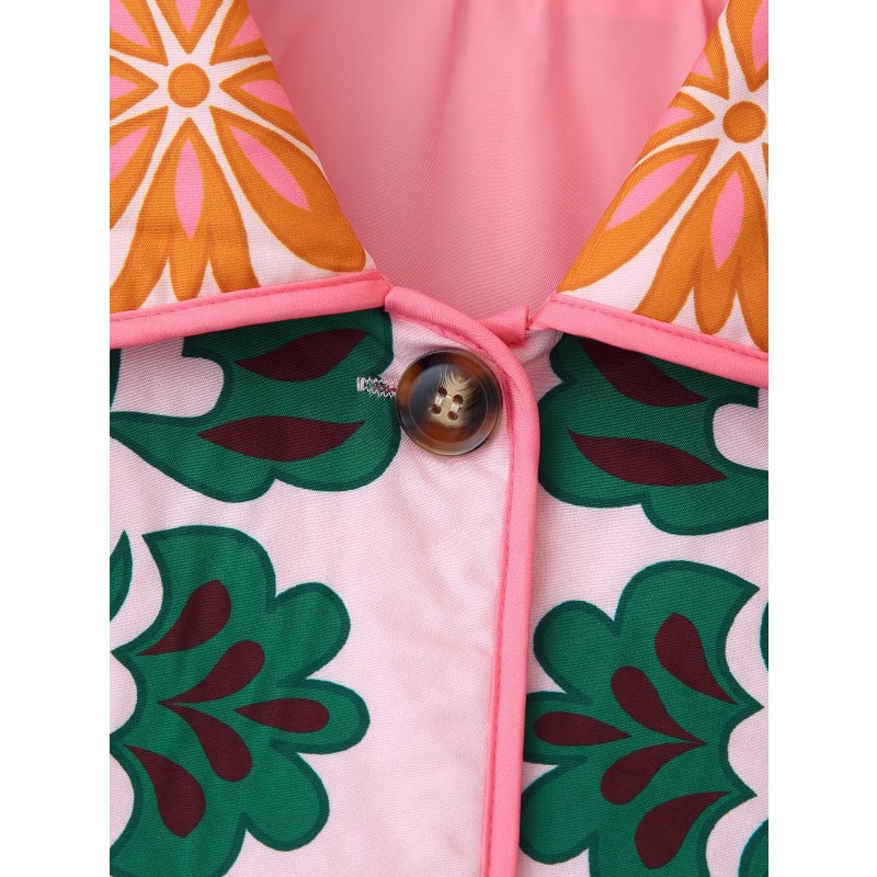 KADUWAKI mode imprimé lambrissé matelassé coton veste à manches longues poche Cardigan manteau automne hiver quotidien décontracté hauts vêtements d'extérieur