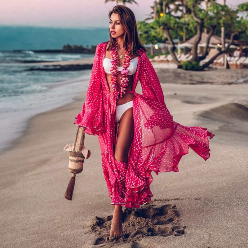 Robe de plage en crochet pour femme, tunique longue, kaftan, paréo, cache-maillot de bain, tenue de plage d'été