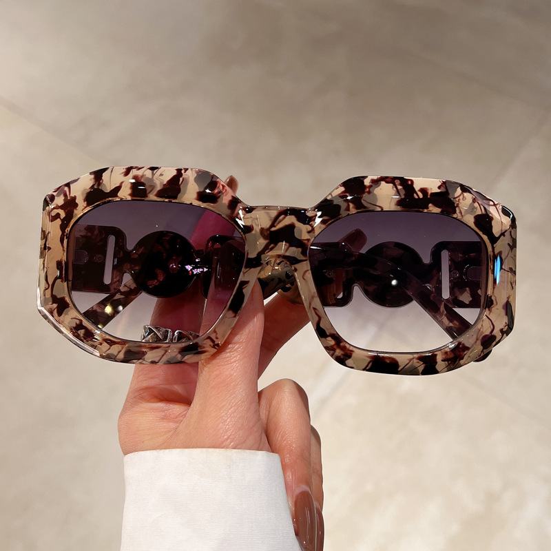 Lunettes de soleil vintage surdimensionnées pour hommes et femmes, lunettes de soleil carrées, nuances dégradées, design de marque de luxe, lunettes de mode, UV400