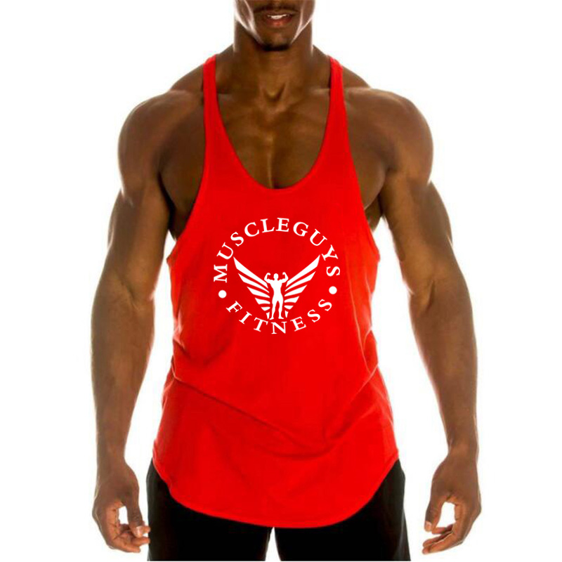 Chemise d'entraînement de musculation pour hommes, haut de fitness, maillots de fibre musculaire, vêtements de sport, marque de mode