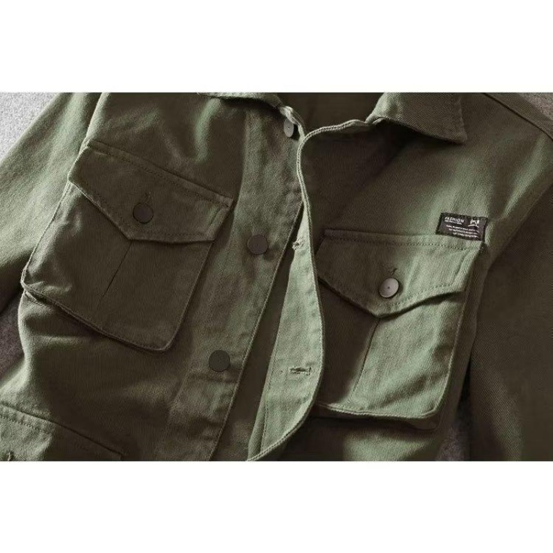 Vestes délavées pour hommes, marque tendance, vestes de travail décontractées, amples, printemps-automne, hauts de Style japonais