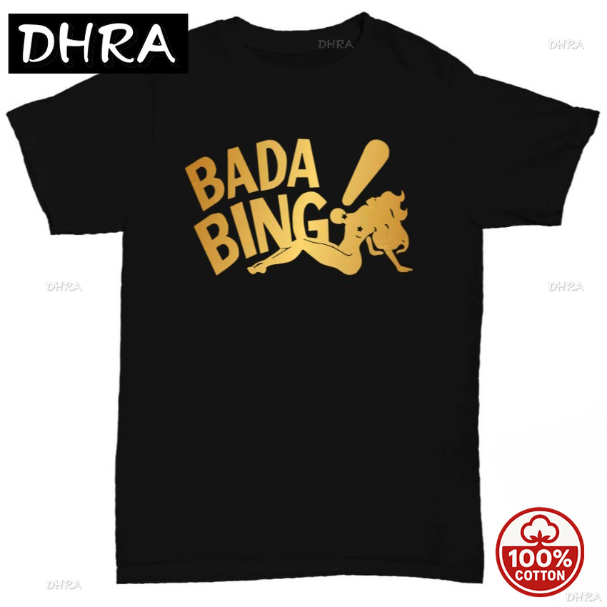 Bada Bing! T-shirts humoristiques pour hommes, en coton, à motif graphique vintage, col rond, manches courtes, unisexe, surdimensionnés, pour l'été