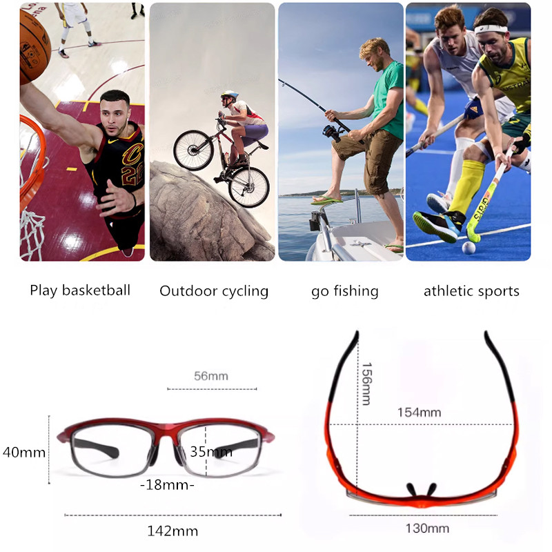 Mode sport lunettes cadre hommes TR90 cyclisme lunettes femme lunettes myopie optique Prescription coupe-vent rétro spectacle