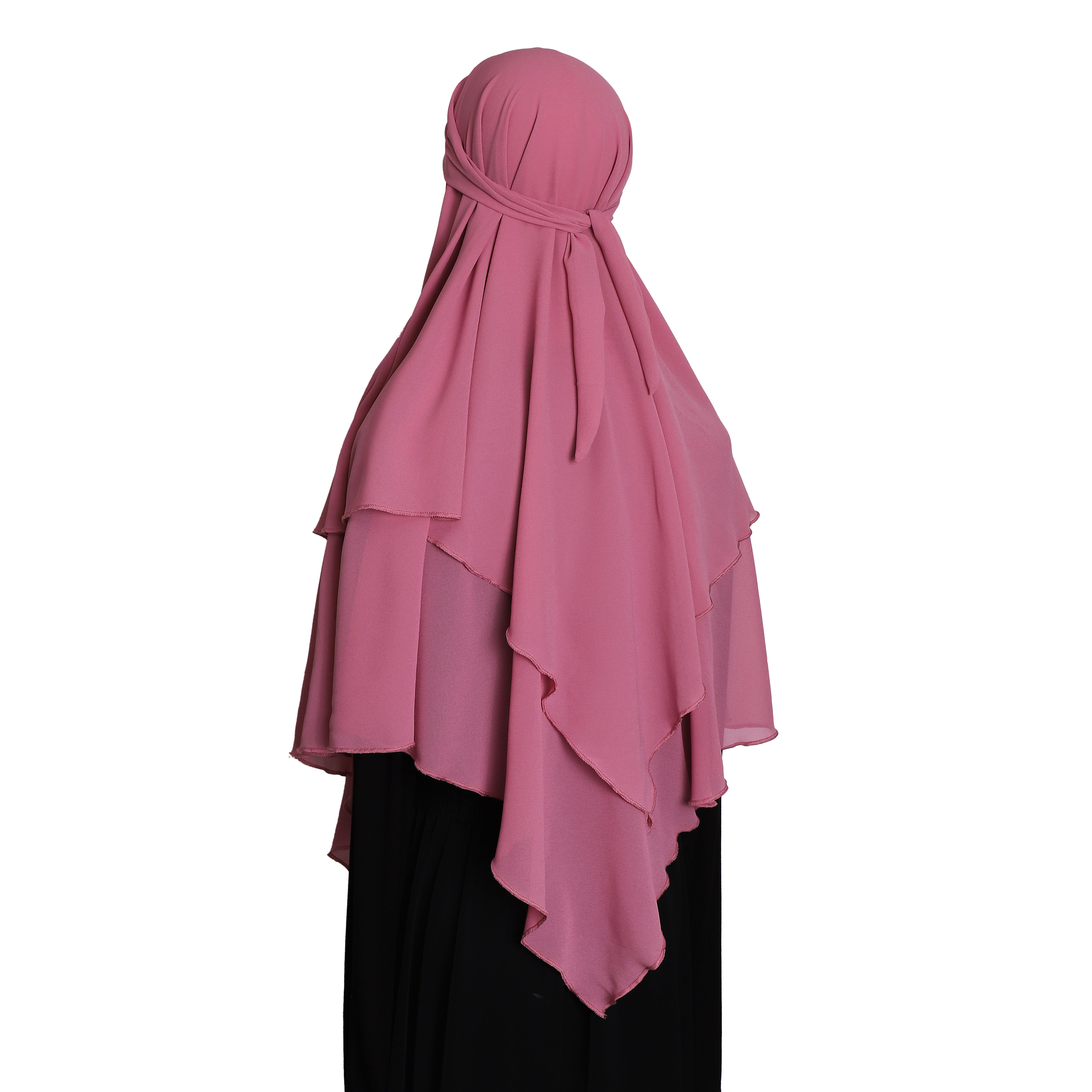 Foulard instantané double couche en mousseline de Malaisie pour femmes musulmanes – Voile respirant en mousseline – Grande vente