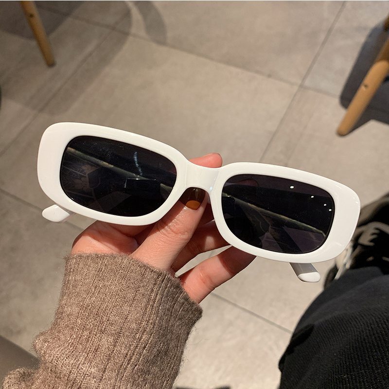 Lunettes de soleil rectangulaires blanches classiques pour femmes, nouvelle mode, petite marque rétro de styliste, lunettes de soleil carrées pour dames