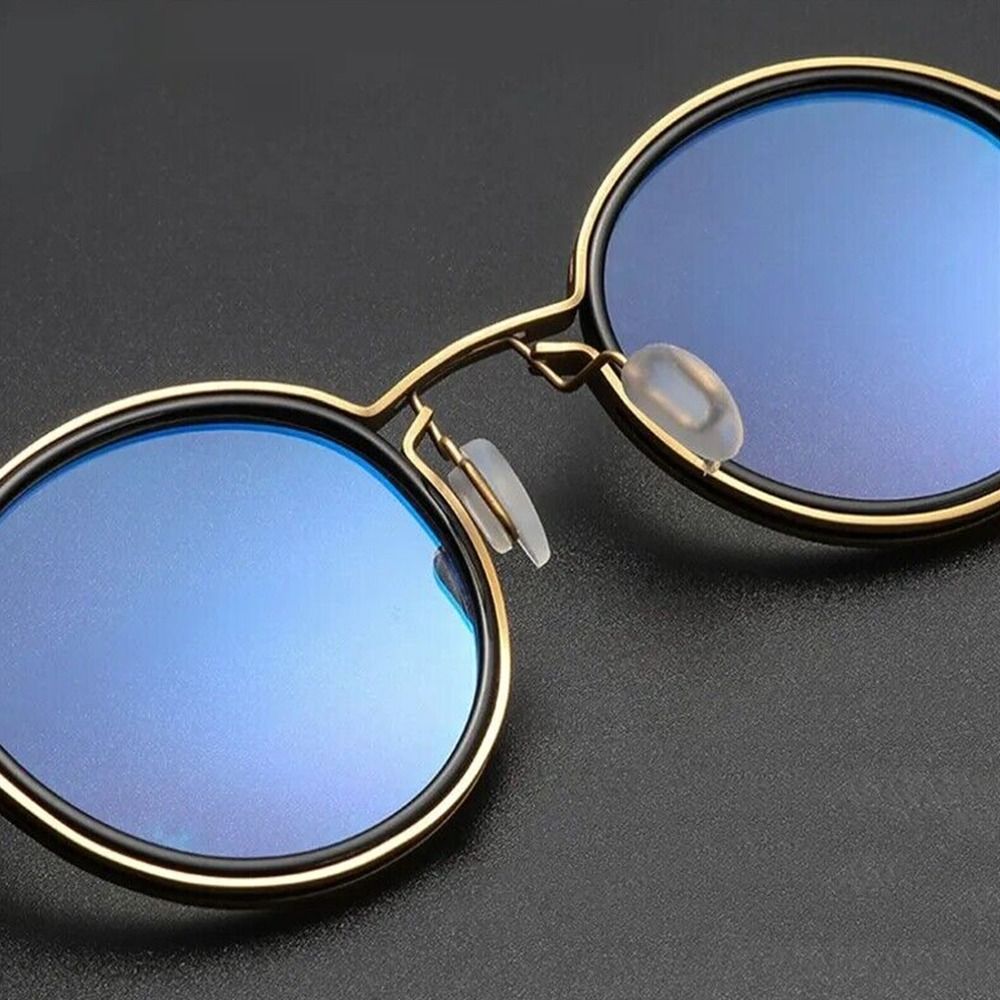 Lunettes rondes en métal anti-lumière bleue pour hommes et femmes, lunettes d'ordinateur classiques, lunettes respirantes transparentes, montures