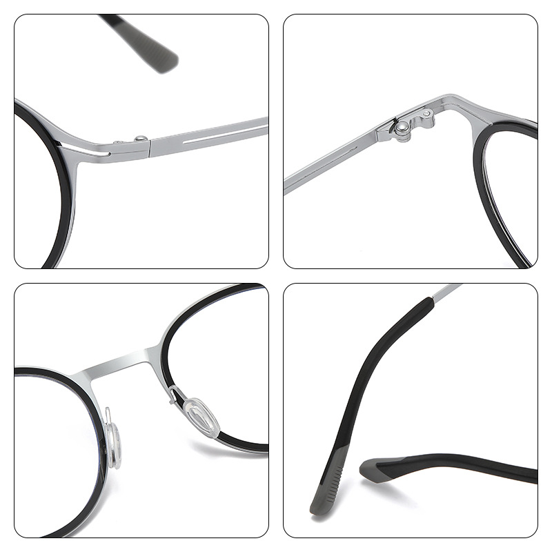 Lunettes à monture ronde géométrique, légères, monture complète en métal, pour hommes et femmes, mode usage quotidien, lunettes optiques