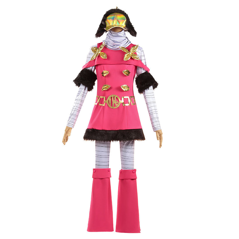 Costume de cosplay Anime JOJO Hot Pants pour adulte, uniforme de performance, costume rose rouge, vêtements de carnaval d'Halloween