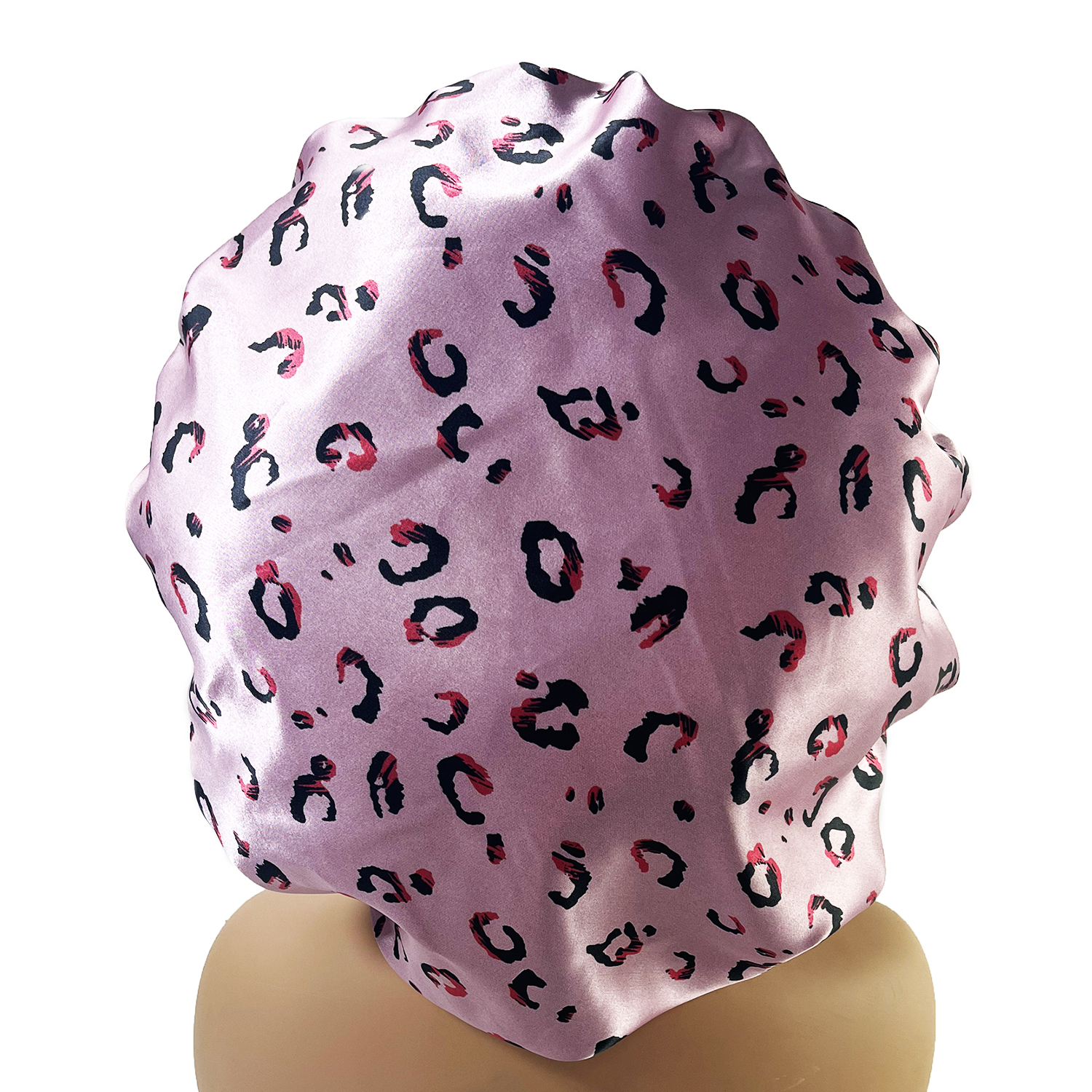 Nouveau Grand Bonnet en Satin de soie, Bonnet de nuit avec bandeau à nouer, enveloppe de bord pour femmes, cheveux tressés bouclés