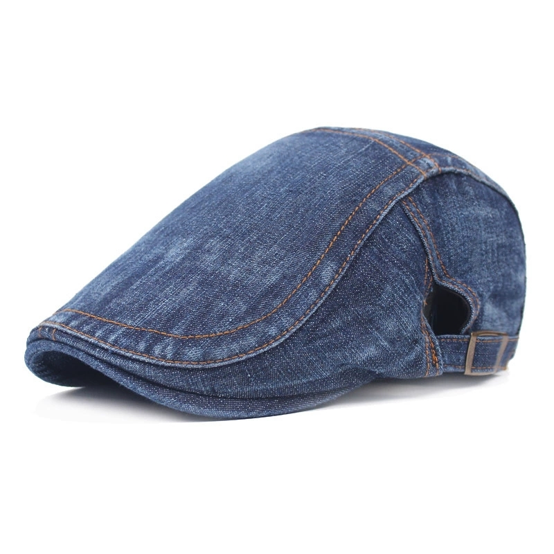 Casquette de journal en Denim de Style japonais pour hommes, chapeau rétro à la mode, béret polyvalent de Style coréen, casquette de journal décontractée pour femmes, tendance