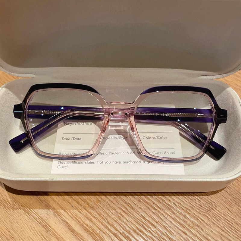 CLLOIO dames tendance Style de rue lunettes polygonales changement progressif cadres bleu lumière filtre lunettes de lecture personnalisable myopie