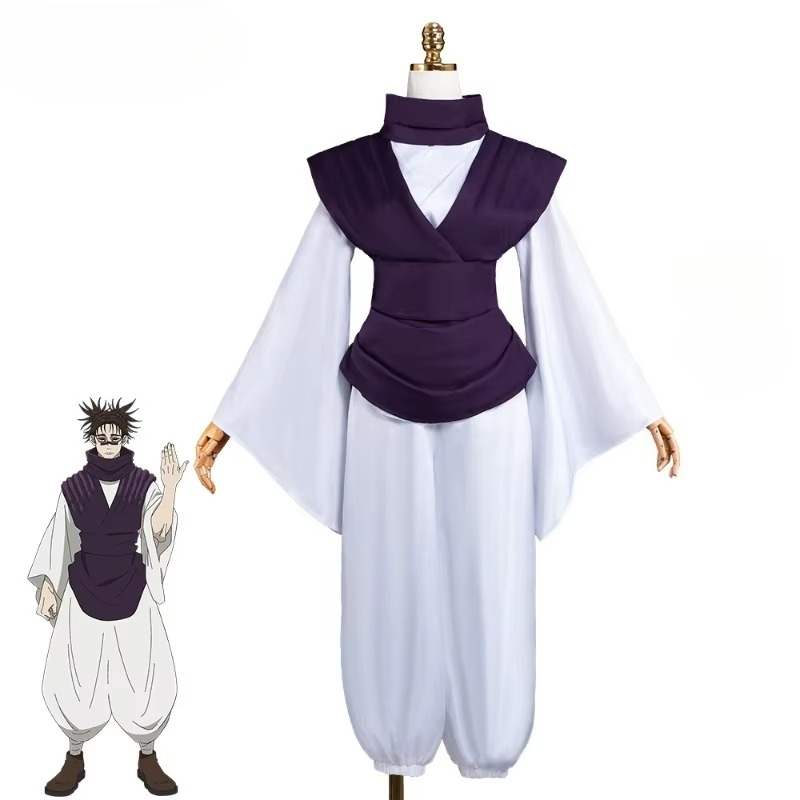 Costume de cosplay Choso de l'anime Jujutsu Kaisen, gilet violet, cache-cou, ceinture, pantalon blanc, tenues de fête d'Halloween pour femmes et hommes