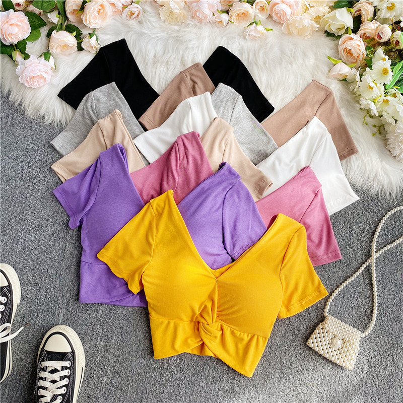 T-shirt gothique court à manches longues pour femmes, haut sexy, soutien-gorge intégré, t-shirt surdimensionné