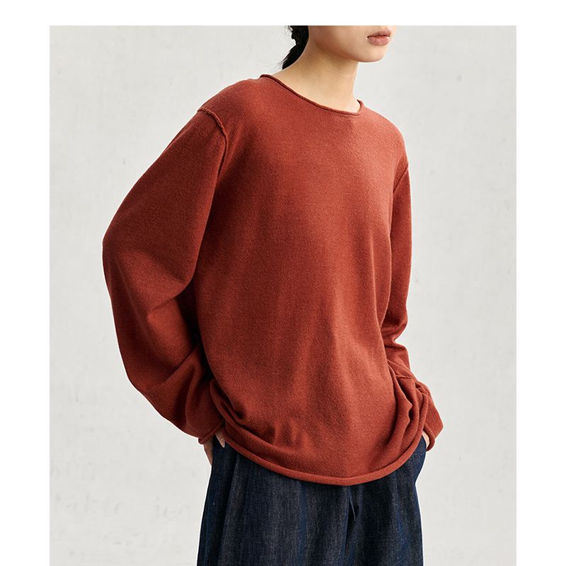 Vêtements pour femmes grandes tailles~T-shirt à manches longues, pull en laine, haut de base, nouvelles arrivées automne 2026