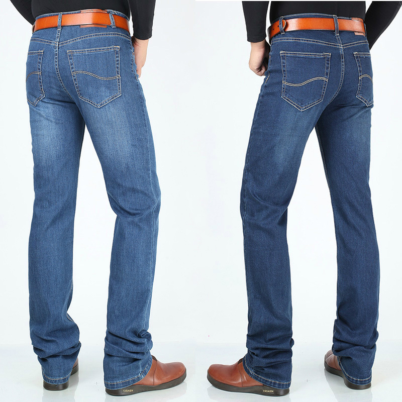Jeans longs en denim pour hommes, pantalons d'affaires décontractés, pantalons masculins, haute qualité, printemps, automne, 120 cm