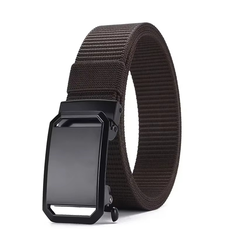 Nouvelle ceinture à boucle automatique, ceinture en toile tactique pour vêtements de travail, pantalon d'entraînement militaire décontracté pour hommes