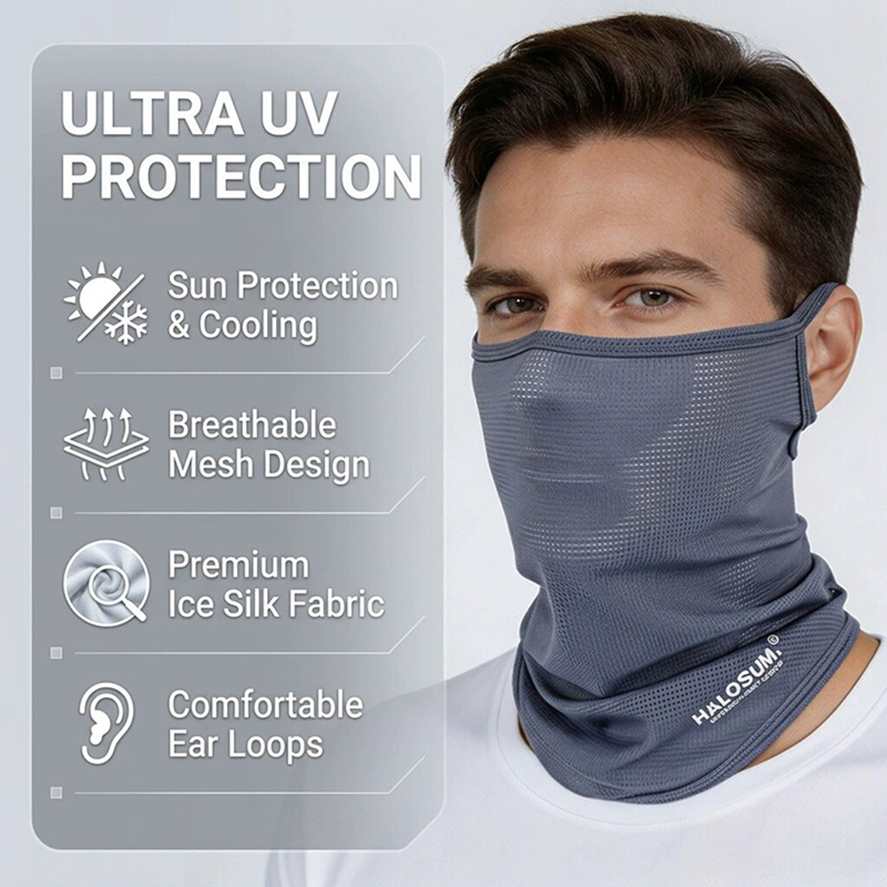 Cagoule intégrale en soie glacée, protection solaire estivale, respirante, résistante aux UV et coupe-vent pour le cyclisme, la randonnée et les activités de plein air