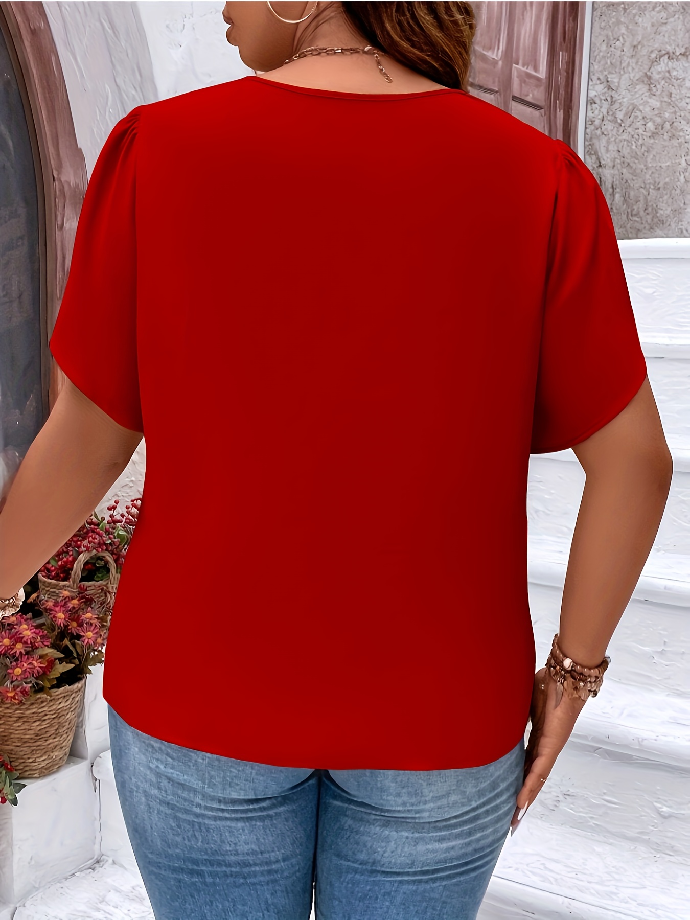 Grande taille été femmes élégant fermeture éclair en mousseline de soie Blouses chemise décontracté bureau dame solide hauts col en V femme vêtements