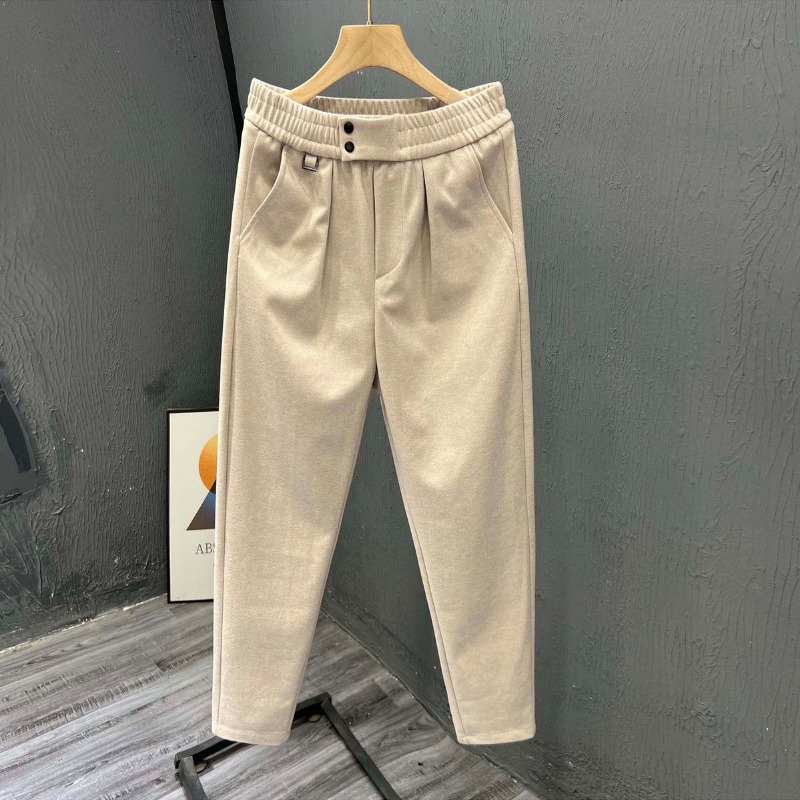 Pantalon long décontracté polyvalent pour hommes, automne-hiver, style coréen tendance, pantalon de survêtement ample à jambes larges, pantalon streetwear
