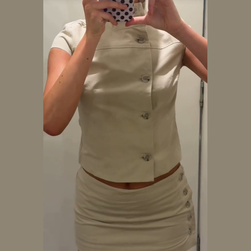 Débardeur uni pour femme, col montant, coupe ajustée, sans manches, style décontracté, Nouveauté Printemps-Été 2026, style urbain