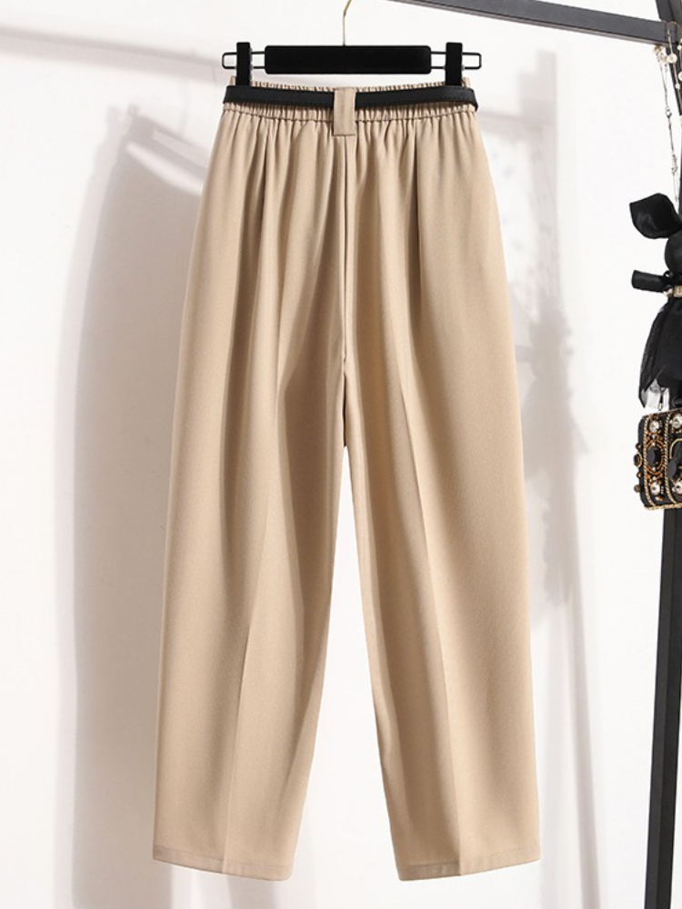 Pantalon grande taille pour femmes, taille haute, droit, costume, Style coréen, décontracté, surdimensionné, nouvel arrivage 2026