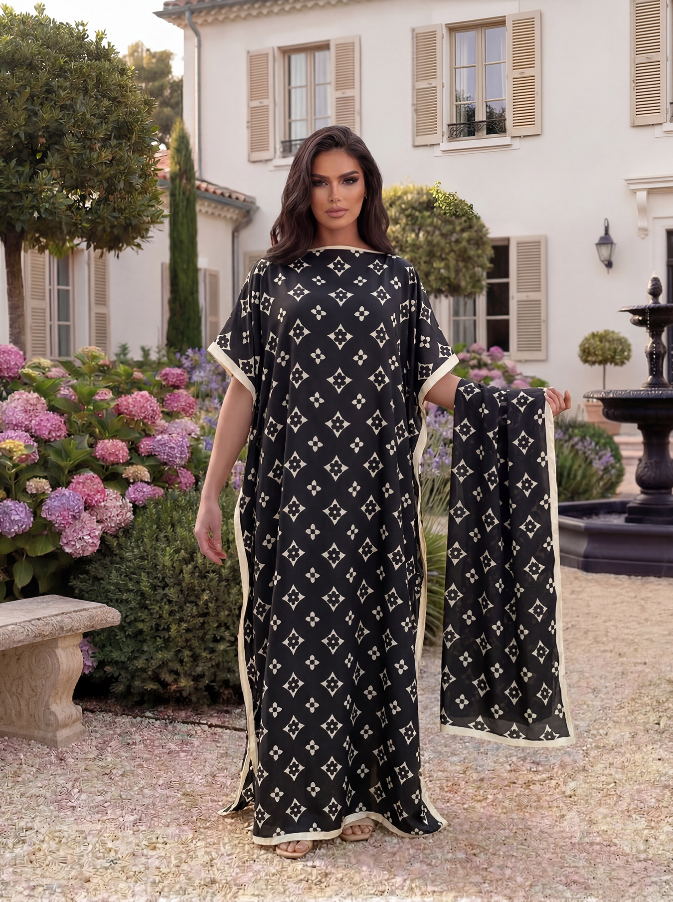 Robe de soirée musulmane pour femme, style européen et américain, Abaya Dubaï, maxi, design africain, ample, imprimée