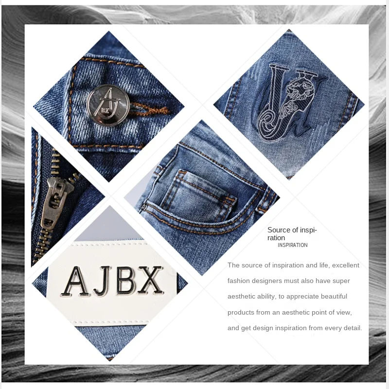 Jeans carillon coupe couvertes pour hommes, pantalons longs décontractés polyvalents, marque de luxe européenne, mode haut de gamme, vêtements en denim, Y2K