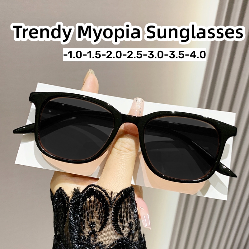 Lunettes de soleil unisexes tendance, nouvelles lunettes de soleil rétro vintage pour femmes, lunettes de myopie ultralégères, lunettes de protection UV pour l'extérieur avec prescription