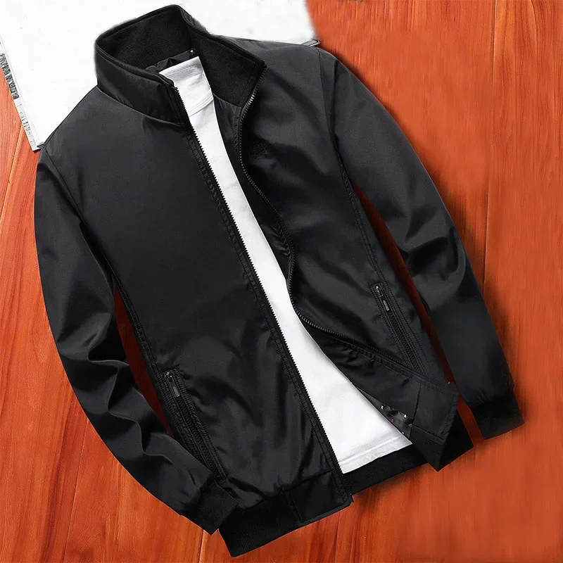 Veste à la mode manteaux décontracté nouveau printemps hommes couleur unie vestes col montant hommes veste d'affaires vêtements d'extérieur pour hommes marque vêtements