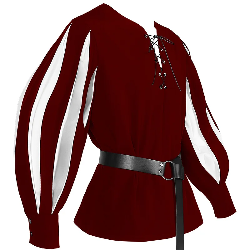 Costume Médiéval Kokor Landsknecht, Tunique Allemande Larp 7.5 Aate, à Lacets, Vêtements d'Halloween pour Adultes, Tenue Renaissance Y